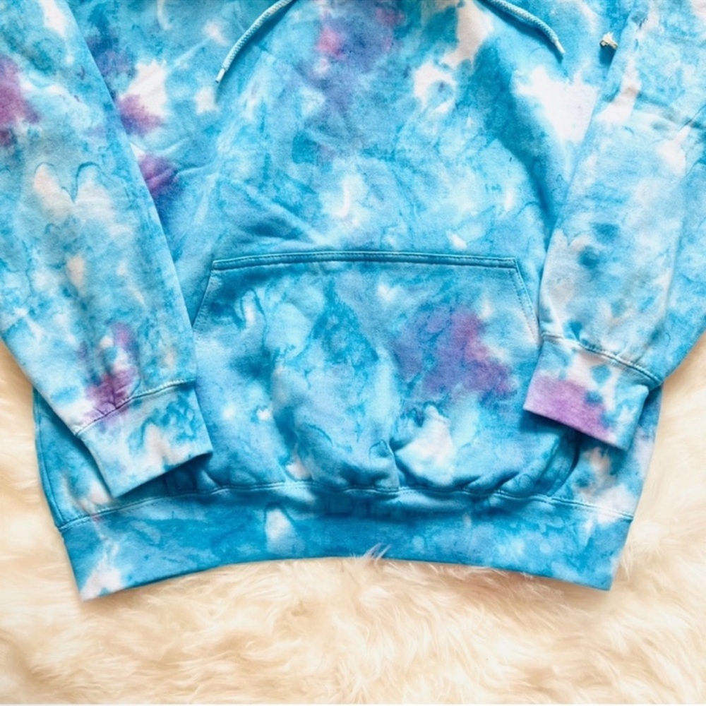 New! La Detresse Blueberry Mystic Tie Dye Hoodie & Jogger Relaxed Fit Set - Picture 7 of 11